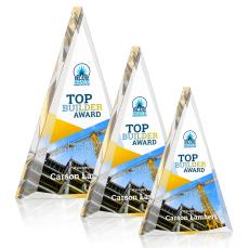McWilliams Full Color Gold Pyramid Acrylic Trophy - Custom Trophies