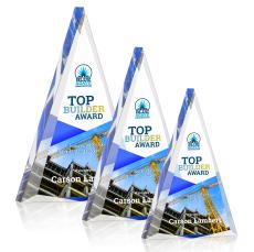 McWilliams Full Color Blue Pyramid Acrylic Trophy - Acrylic Trophies