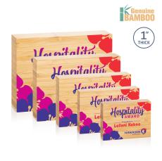 Auckland Full Color Rectangle Wood Trophy - Eco-Friendly Trophies