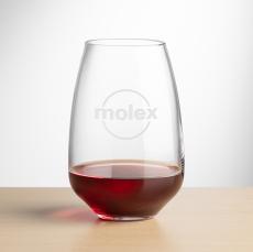 Burrell Stemless Wine - Deep Etch - Wine Glasses