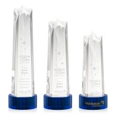 Hurst Star on Round Base - Blue - Crystal Star Trophies