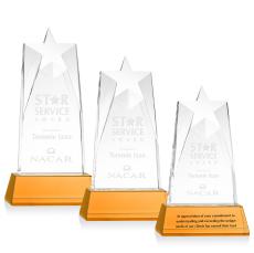 Hutchins Star on Base - Amber - Trophies
