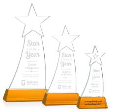 Manolita Star Amber Crystal Trophy - Trophies