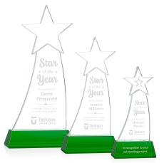 Manolita Star Green Crystal Trophy - Trophies