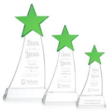 Manolita Star Green/Clear Crystal Trophy - Trophies