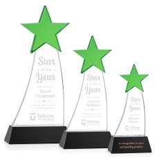 Manolita Star Green/Black Crystal Trophy - Trophies