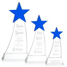 Manolita Star Blue/Clear Crystal Trophy - Trophies