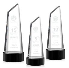 Keene Tower on Base - Black - Crystal Trophies