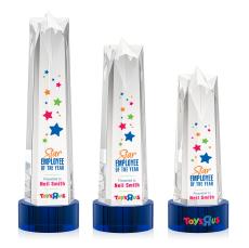 Hurst Full Color on Round Blue Obelisk Crystal Trophy - Trophies