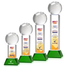 Baseball Full Color on Tower Green Globe Crystal Trophy - Trophies