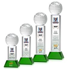 Basketball Full Color on Tower Green Globe Crystal Trophy - Trophies