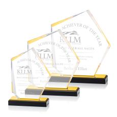 Oneill Gold Polygon Acrylic Trophy - Acrylic Trophies