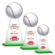 Edenwood Baseball Full Color Green Towers Crystal Trophy - Crystal Trophies