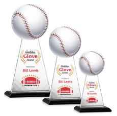 Edenwood Baseball Full Color Black Towers Crystal Trophy - Crystal Trophies