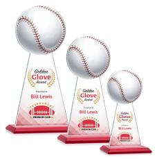 Edenwood Baseball Full Color Red Towers Crystal Trophy - Trophies