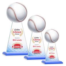 Edenwood Baseball Full Color Sky Blue Towers Crystal Trophy - Trophies