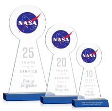 Laidlaw Full Color/Etch Blue Unique Crystal Trophy - Custom Trophies