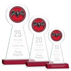 Laidlaw Full Color/Etch Red Towers Crystal Trophy - Crystal Trophies