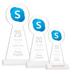 Laidlaw Full Color/Etch Fagan Towers Crystal Trophy - Crystal Trophies