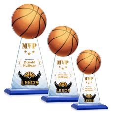 Edenwood Basketball Full Color Blue Towers Crystal Trophy - Trophies