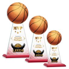 Edenwood Basketball Full Color Red Towers Crystal Trophy - Trophies