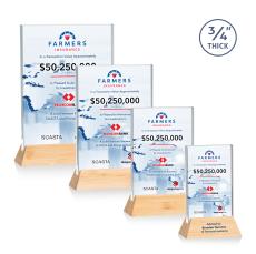 Paris Full Color Starfire/Bamboo (Vert) Rectangle Wood Trophy - Eco-Friendly Trophies