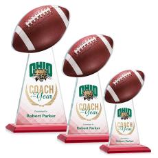 Edenwood Football Full Color Red Towers Crystal Trophy - Crystal Trophies