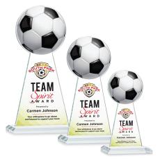 Edenwood Soccer Full Color Clear Towers Crystal Trophy - Crystal Trophies