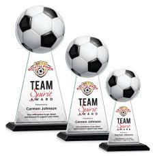 Edenwood Soccer Full Color Black Towers Crystal Trophy - Crystal Trophies
