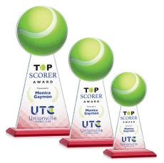 Edenwood Tennis Full Color Red Towers Crystal Trophy - Trophies