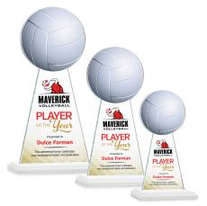Edenwood Volleyball Full Color Fagan Towers Crystal Trophy - Custom Trophies