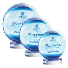 Farlow Full Color Circle Crystal Trophy - Crystal Trophies