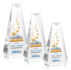 Carmel Full Color Clear Towers Crystal Trophy - Custom Trophies