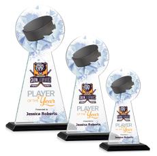 Edenwood Hockey Full Color Black Towers Crystal Trophy - Trophies