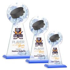 Edenwood Hockey Full Color Sky Blue Towers Crystal Trophy - Crystal Trophies