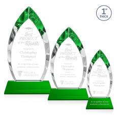 Marinello on Base Green Peaks Crystal Trophy - Crystal Trophies