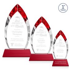 Marinello on Base Red Peaks Crystal Trophy - Crystal Trophies