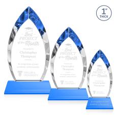 Marinello on Base Sky Blue Peaks Crystal Trophy - Crystal Trophies