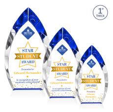 Marinello Full Color Blue Peaks Crystal Trophy - Crystal Trophies