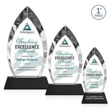 Marinello Full Color on Base Black Peaks Crystal Trophy - Crystal Trophies