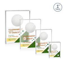 Louis Golf Full Color Rectangle Crystal Trophy - Trophies