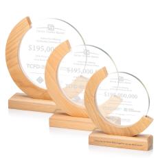 Olivas Circle Crystal Trophy - Crystal Trophies