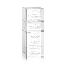 Tofino Stacker Clear Rectangle Crystal Trophy - Crystal Trophies