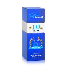 Tofino Stacker Full Color Blue Towers Crystal Trophy - Custom Trophies