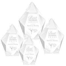 Barron Clear Polygon Crystal Trophy - Crystal Trophies