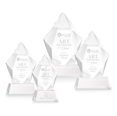 Barron on Base Clear Polygon Crystal Trophy - Crystal Trophies