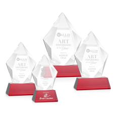 Barron on Base Red Polygon Crystal Trophy - Crystal Trophies