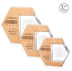 Clinton Polygon Wood Trophy - Eco-Friendly Trophies