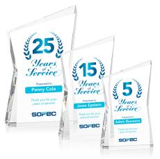 Roswell Full Color Peaks Crystal Trophy - Custom Trophies