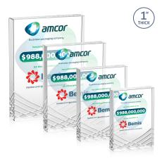 Buchanan Full Color Rectangle Crystal Trophy - Custom Trophies